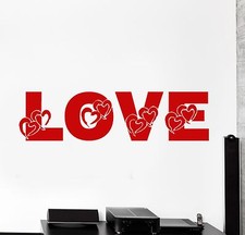 Wall Vinyl Decal Heart Love Girl Romantic Bedroom Amazing Decor z3925