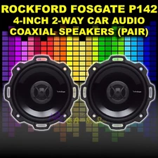 ROCKFORD FOSGATE P142 4" 4-INCH 2-WAY CAR AUDIO COAXIAL SPEAKERS (PAIR) 60 WATTS