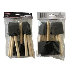 Lot of 2 Tool Bench Paint Foam Brushes 8 Piece Sets (1 in.- 4 in Sizes)