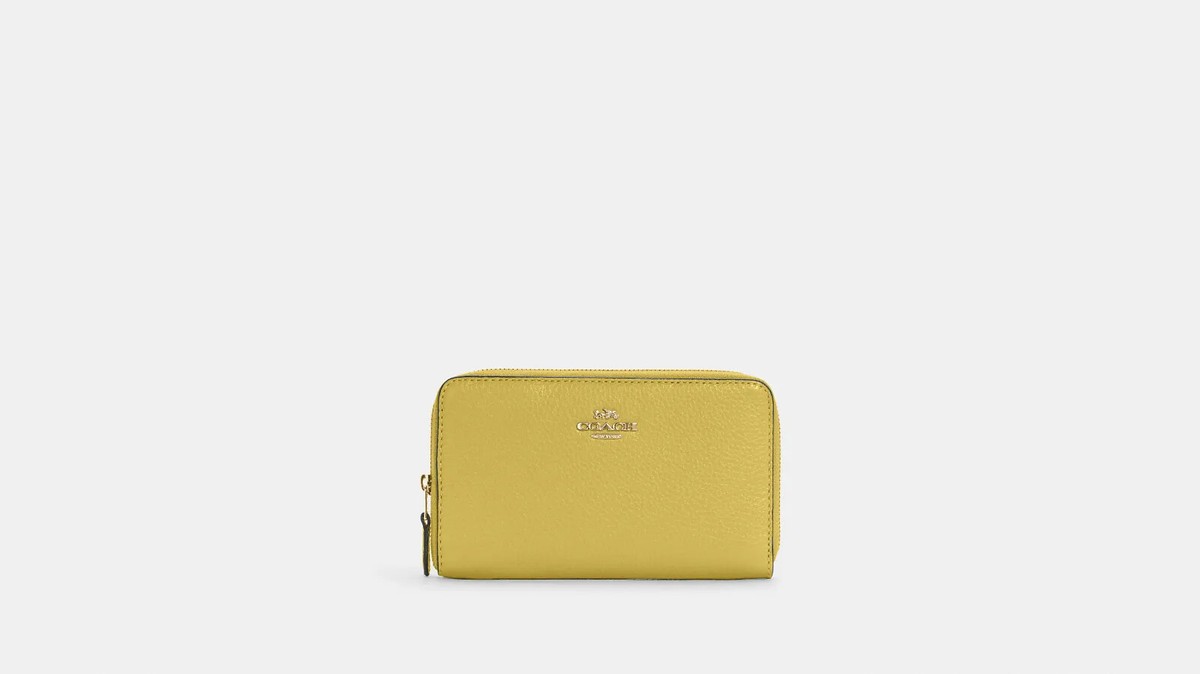 NWT COACH MEDIUM ID ZIP AROUND WALLET | eBay