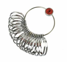 Jumbo Finger Gauge Ring Sizer w/ Sizes 16-24 and Half Sizes Measuring Jewelry
