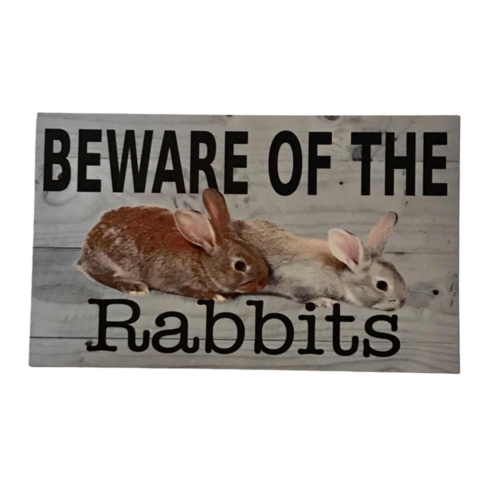 Beware Of The Rabbits Sign | eBay