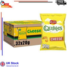 32x20g Walkers Quavers Cheese Snacks Crisps 20g FULL CASE | LONG EXPIRY DATES UK