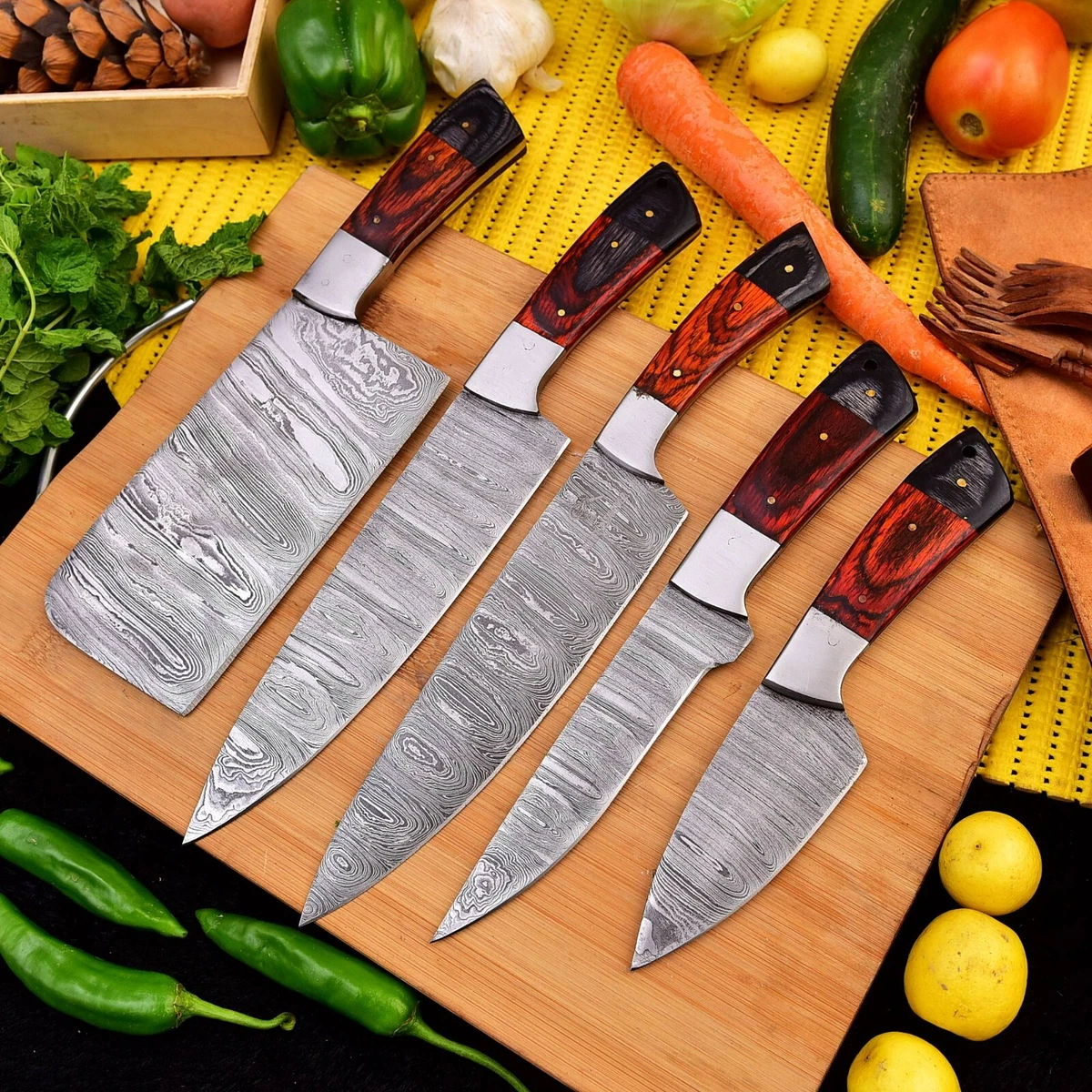 Handmade Chef Set of 5 pieces for Kitchen Utility Professional Chef Knives
