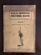 P.G.A. Official Record Book 1938-39 Golf