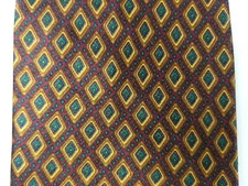 Aries Necktie Tie Mens Maroon Gold Diamonds New