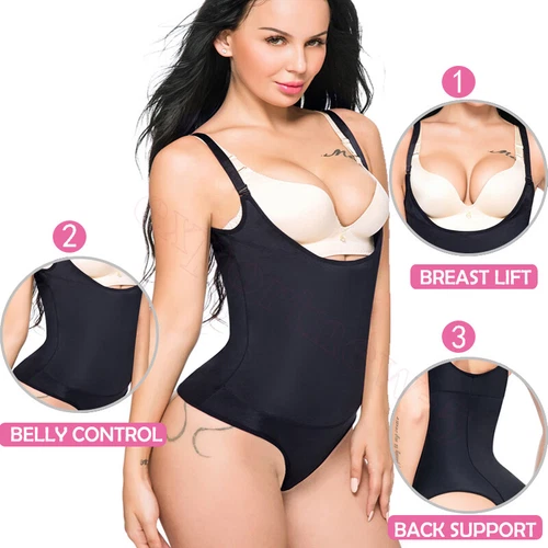 Fajas Colombianas Reductoras Levanta Cola Post-Surgery Slimmer Thong Body Shaper - Picture 10 of 27
