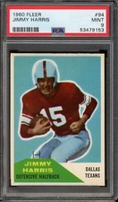 1960 Fleer Football #94 Jimmy Harris PSA 9