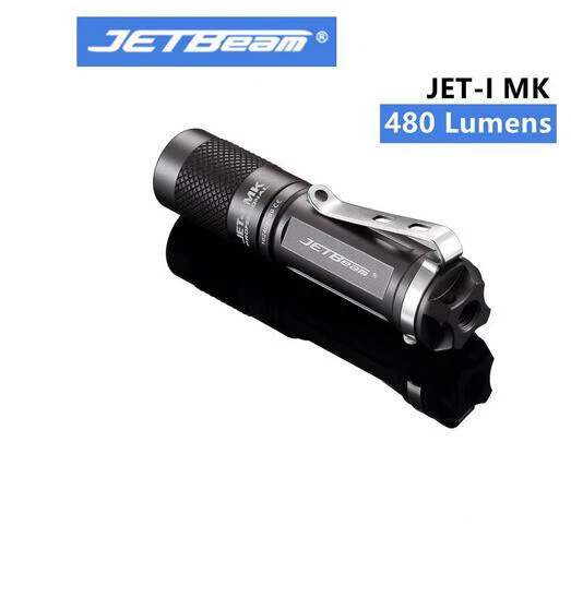 JETBeam I-MK 480 Lúmenes LED Mini EDC 14500 AA Llavero Clip Linterna Foto 2 de 4