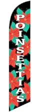 POINSETTIAS SWOOPER FEATHER FLUTTER FLAG BANNER SIGN 8556