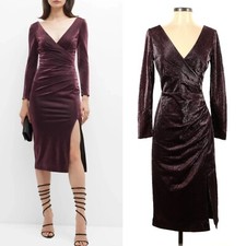 Dress The Population Dress Gown Formal Gala Party Plum Purple Metallic Lois S