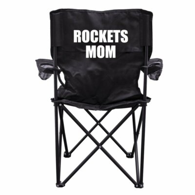 Rockets Mom Black Folding Camping Chair with Carry Bag