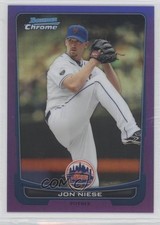 2012 Bowman Chrome Purple Refractor 16/199 Jon Niese Jonathon Niese #130 0b5
