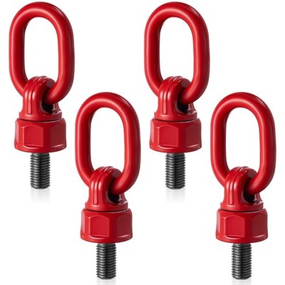 4 Pack M16 x 31.8 G80 Swivel Eye Bolt 360° Rotation Hoist Ring, 1.5 Ton-2.5 T...