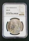 1921 Morgan Silver Dollar Collector Coin MS63 NGC Certified $1 US Coin