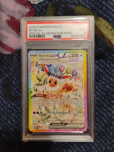 Eevee ex 167/131 Prismatic Evolutions SIR Mint 9!! Only have 1! 🔥🔥🔥