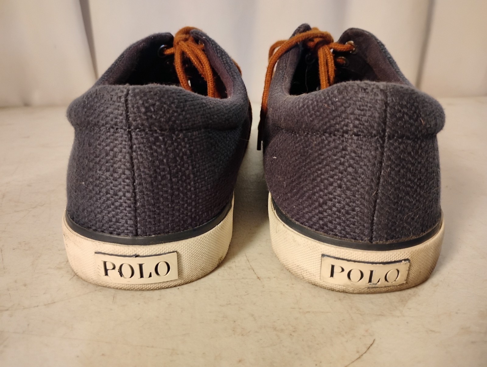 Polo Ralph Lauren Forestmont II blu Hopsack scarpa da barca uomo sneakers 13D pony