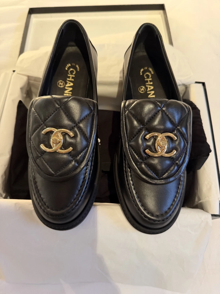 last sale CHANELローファー CHANEL Loafers Medium Width B, M Flats & Oxfords for Women for
