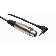 Hosa Stereo 3.5mm Male TRS Right-Angle to XLR Female Microphone Patch Cable 1 Ft