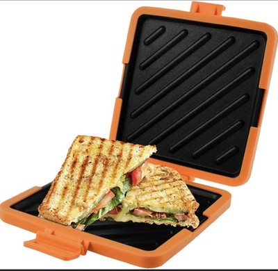 Toast Sandwichmaker Waffeleisen Mikrowelle Antihaft Panini Presse Grill