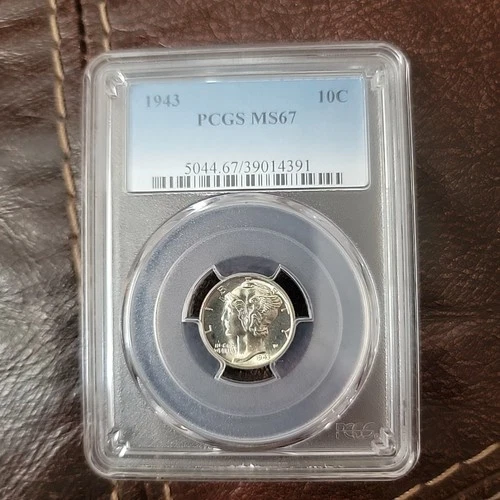 1943 PCGS MS67 MERCURY DIME 10c