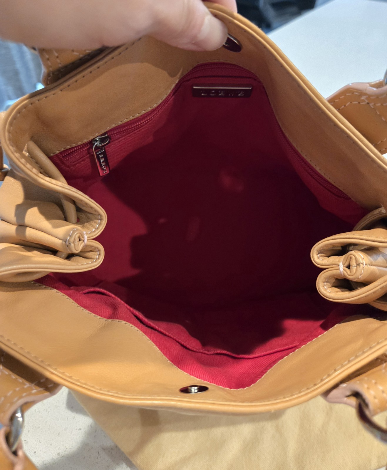 LOEWE Suede & Lambskin Leather Combi Anagram Hand… - image 10