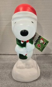 NEW Charlie Browns Christmas Snoopy 13" Blow Mold LED Tabletop Decoration NWT