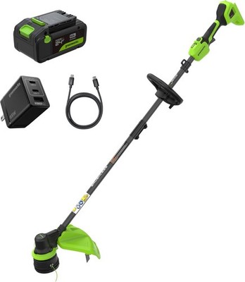Greenworks 24V 15'' Brushless String Trimmer w/ 6.0Ah Battery ,65W Type-C Charger