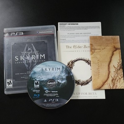 Elder Scrolls 5 V: Skyrim Legendary Edition PS3 CIB W/ Map + inserts