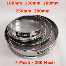 4-200Mesh 4.75-0.075mm Aperture Lab Standard Test Sieve Stainless 10/15/20/30cm