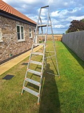 Aluminium 8-Step Folding Step Ladder (Free Local Delivery PE12)