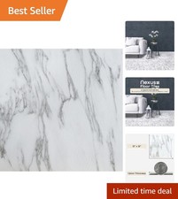 Bianco Marble Peel Stick Vinyl Tiles - Easy to Install 12in x 12in, 20 Count