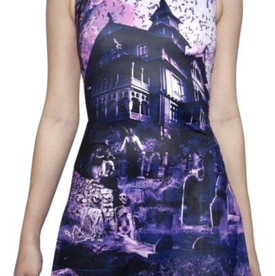 Blackmilk Clothing Haunted House Purple Play Dress Size Small