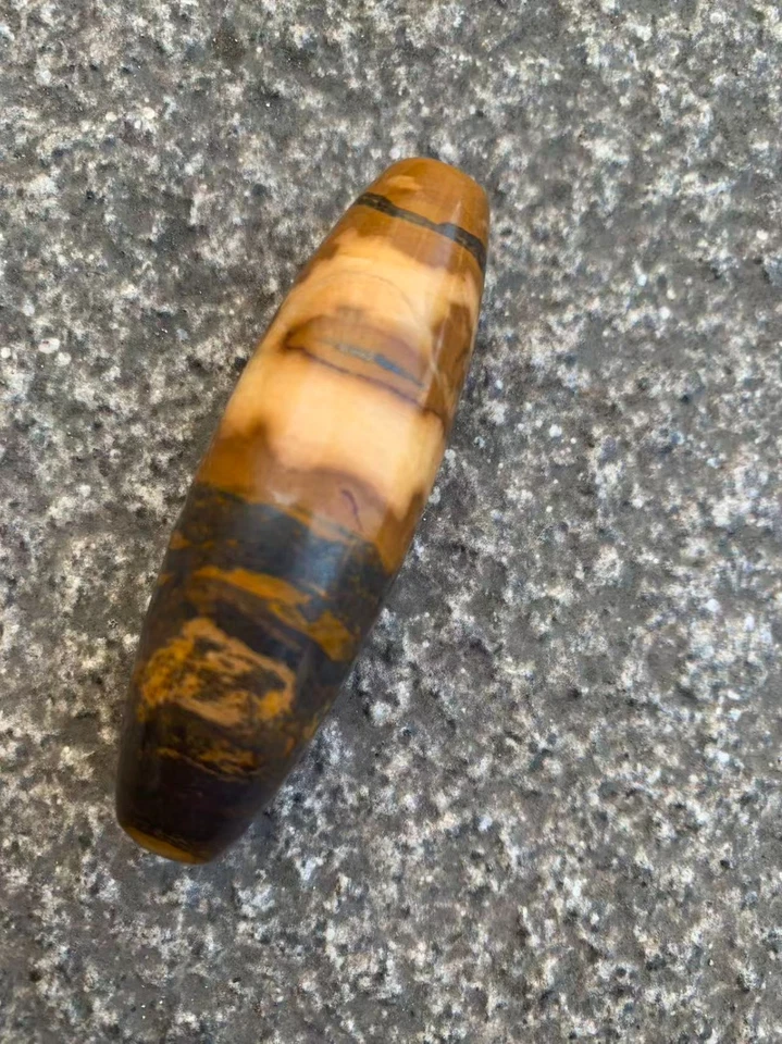 ¡Maravilloso abalorio Dzi de ágata natural tibetana único!!! Foto 4 de 4