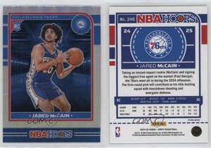 2024 Panini NBA Hoops Rookies Premium Silver Prizm Jared McCain #246 Rookie RC