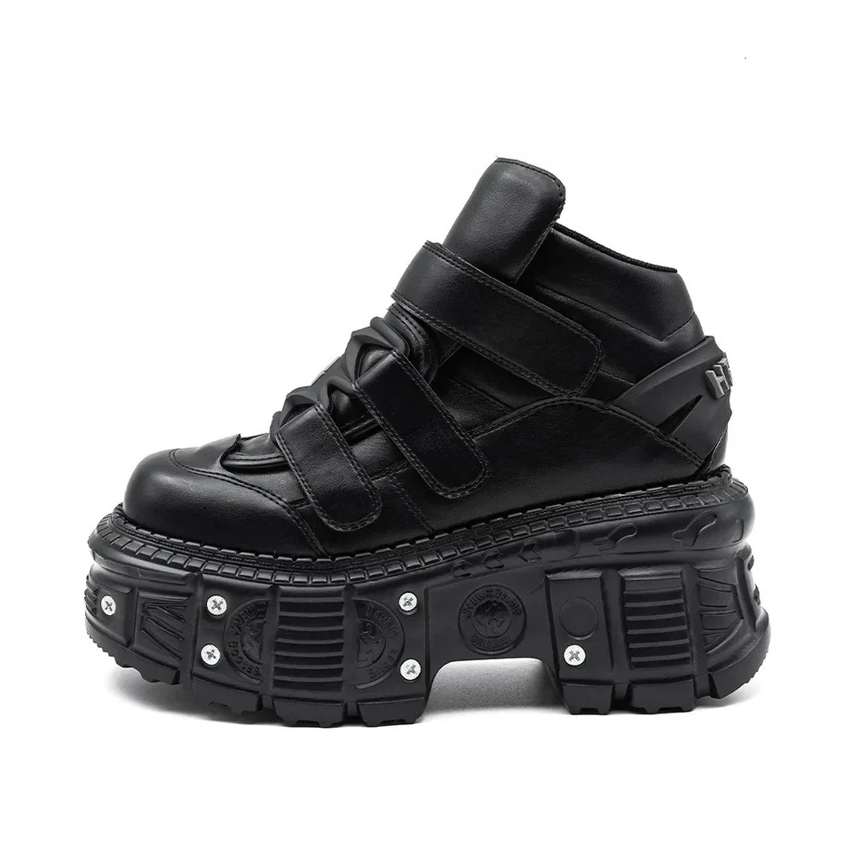  Woman Punk Style Shoes Gothic Ankle Rock Boots Heel Height Platform Sneakers - Image 4 of 4