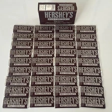 Hershey Candy Bar Box of 36 classic innerfoil with paper sleeve wrappers 2003