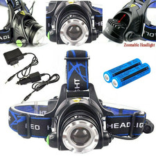 9900000LM Super Bright LED Headlamp Rechargeable Headlight Flashlight Head Torch