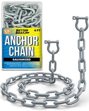 Anchor Chain Galvanized Marine Grade 3/16 1/4 5/16 4 5 Ft 2 Shackles