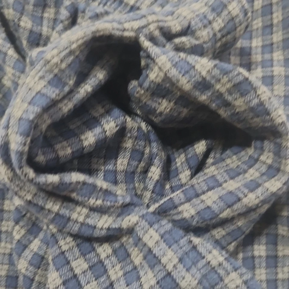 Pantalones de dormir grandes Stafford para hombre azul/gris a cuadros. 100% algodón Foto 2 de 4