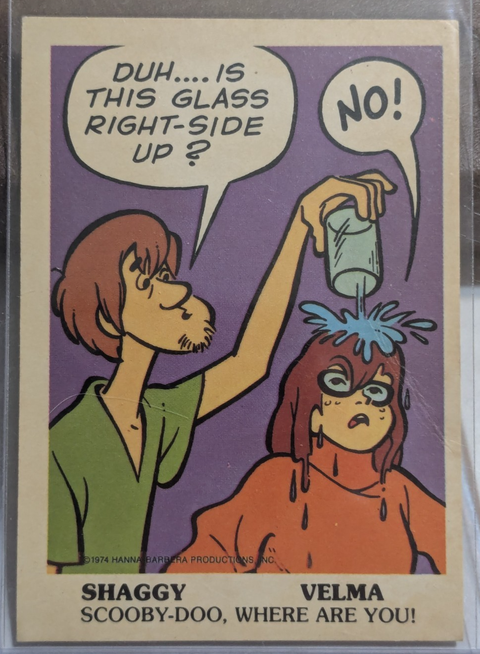 1974 Hanna-Barbera Wonder Bread #6 Scooby Doo, Where Are you /Bottoms Up Glasses