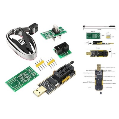 Versatile CH341A USB Programmer with Online Programming Capability & Accessories