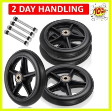 4 Pcs 6 Inch Walker Wheels Replacement, Replacement Wheels for Walkers Solid ...
