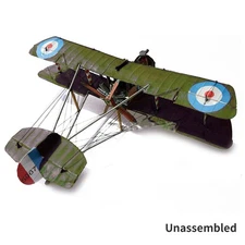 1/33 British Airco DH.2 One-Seat Biplane Fighter Paper Model Unassembled Craft