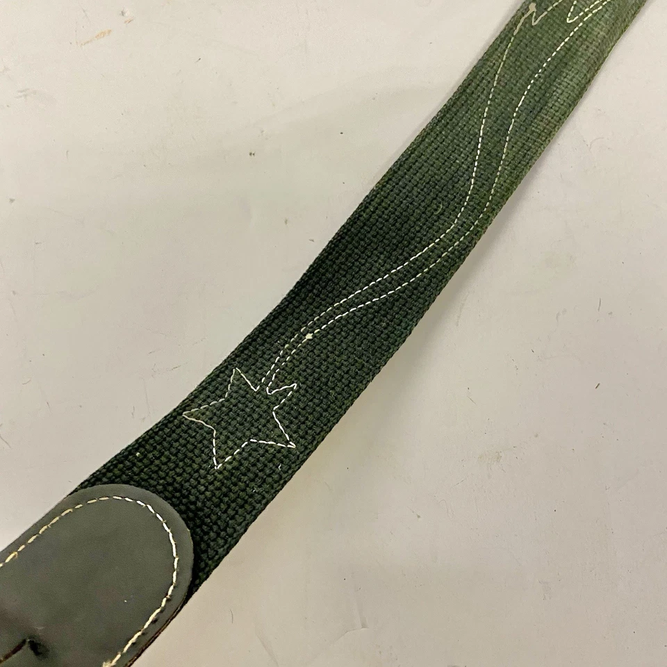 RARA CORREA DE GUITARRA VINTAGE EARTH III - ESTRELLA FUGAZ VERDE BOSQUE Foto 4 de 4