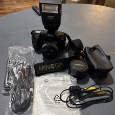 Minolta Maxxum 450si Date Film Camera 28-80mm Lens, Extra Lens  Flash