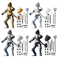 Poseable 13 Medieval Knight Action Figure Set Fully Articulated Action Figures