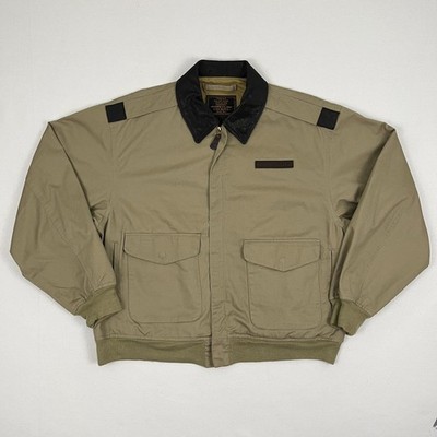 Cockpit Type A-2 Jacket Mens L Brown Bomber Flight Aviator Air Force Leather 90s