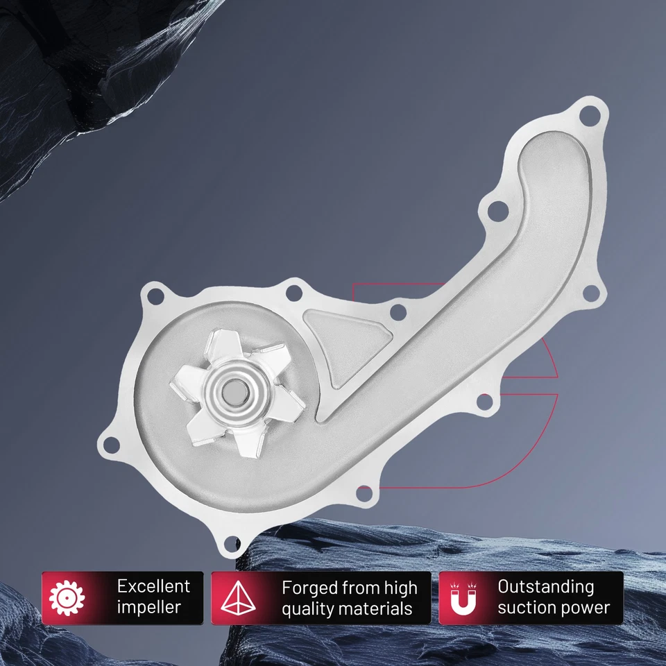 Engine Water Pump & Gasket for 1995-2022 Toyota Tacoma 96-00 4Runner 2.7L 3RZ-FE - Image 2 of 4