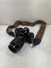 Canon A1 35mm SLR Camera W/ 100mm FD 1: 4 w/ new Battery  Strap Vintage